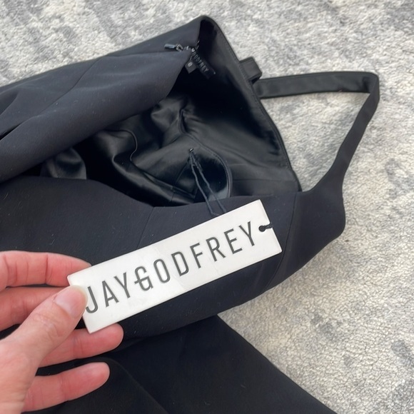 NWT Jay Godfrey Lauda Side Cut Out Black Mini Dress LBD Sheath Sz 8 - Picture 9 of 11